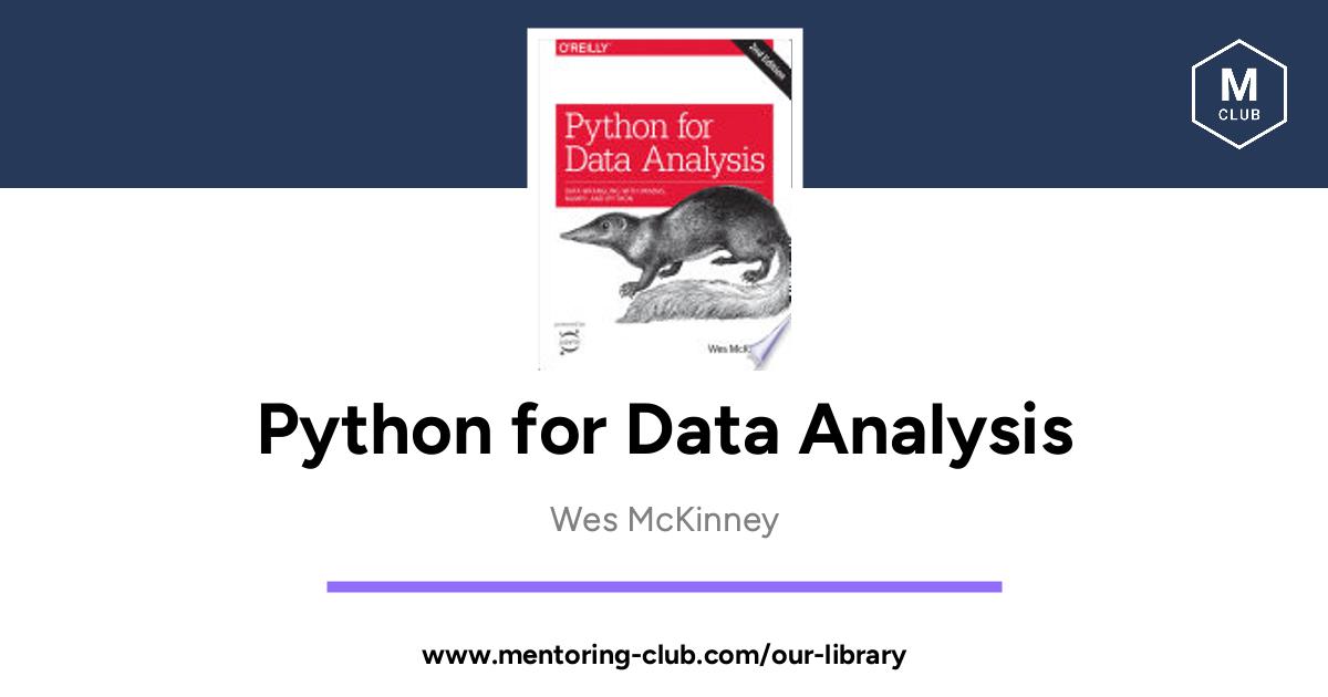 The Mentoring Club Python For Data Analysis Data Wrangling With 7658